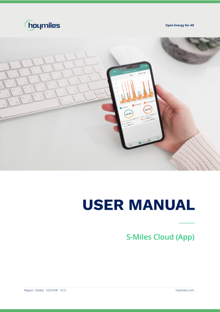 S-Miles Cloud app manual cover for TerraVolt H5 monitoring reference