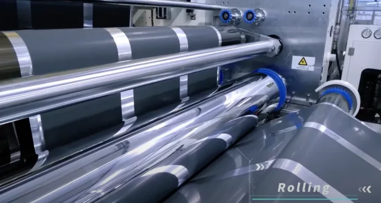 Calendering and slitting