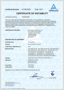 TÜV certificate