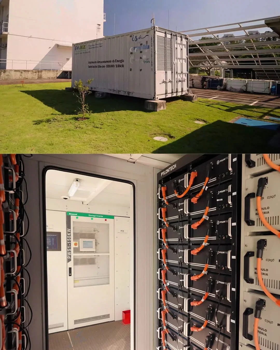 Containerised 100 kWh commercial battery storage system