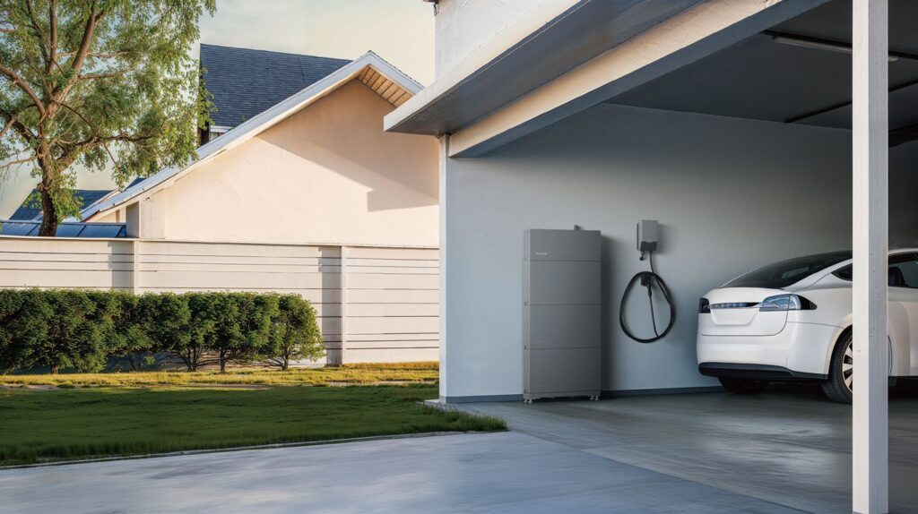 EcoFlow PowerOcean system at a residence, official EcoFlow brochure render
