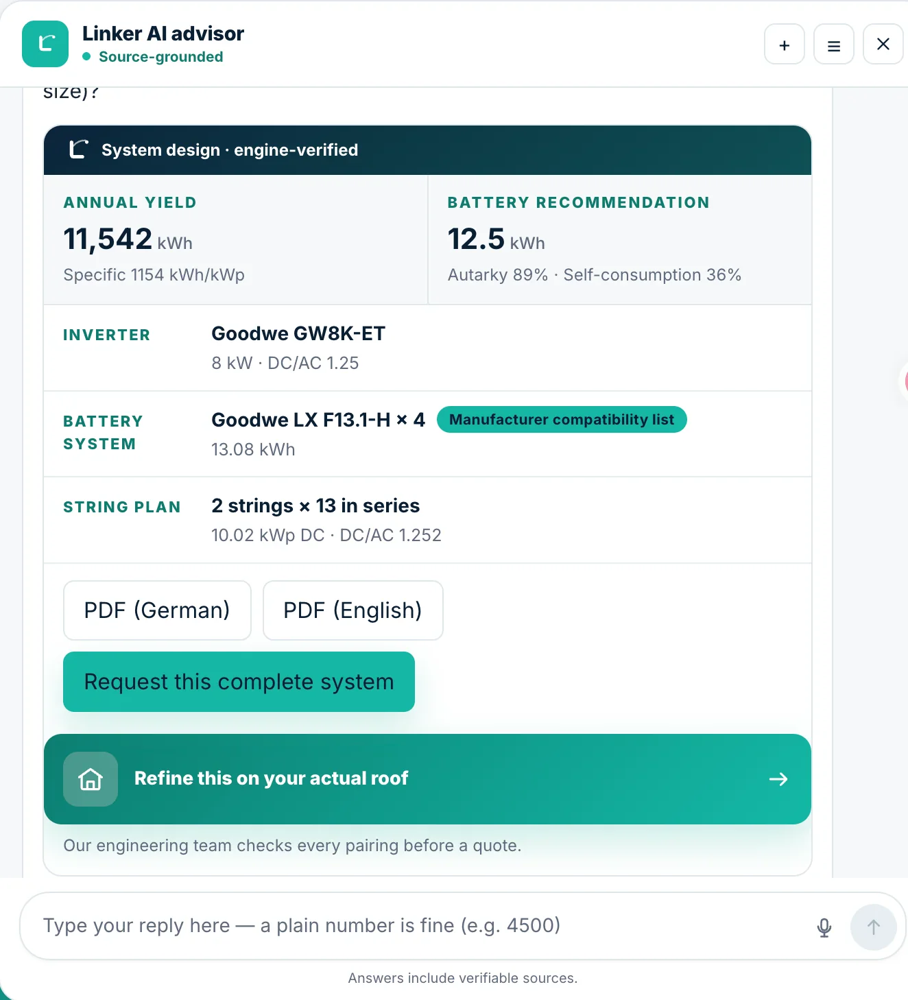 Linker Advisor UI
