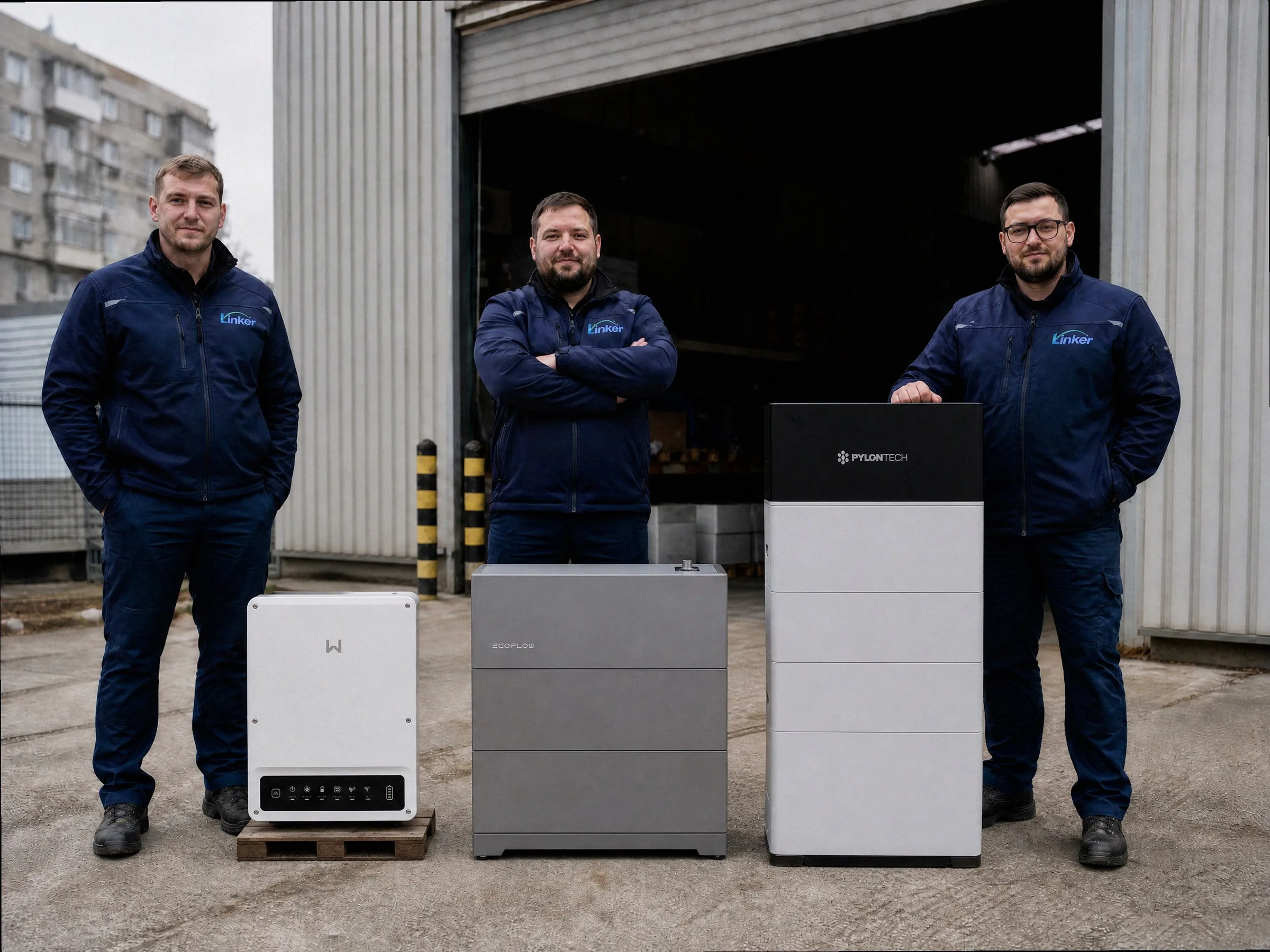 Linker team in Barleben with GoodWe, CRRC and Pylontech hardware