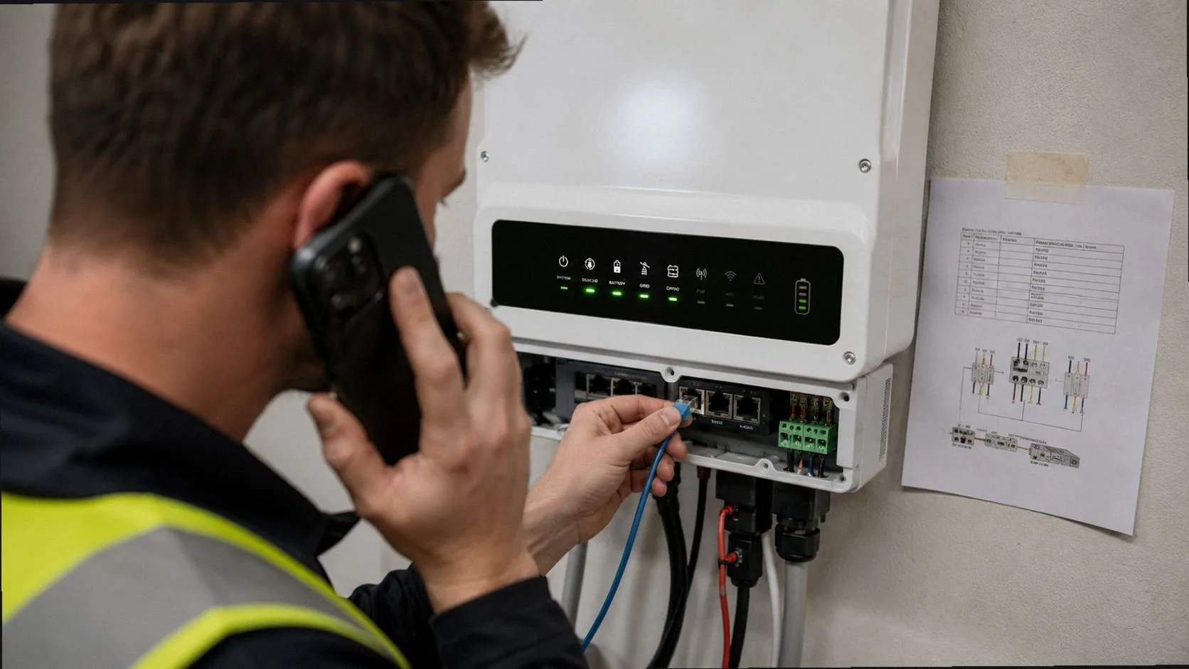 Commissioning telephone support and wiring assistance