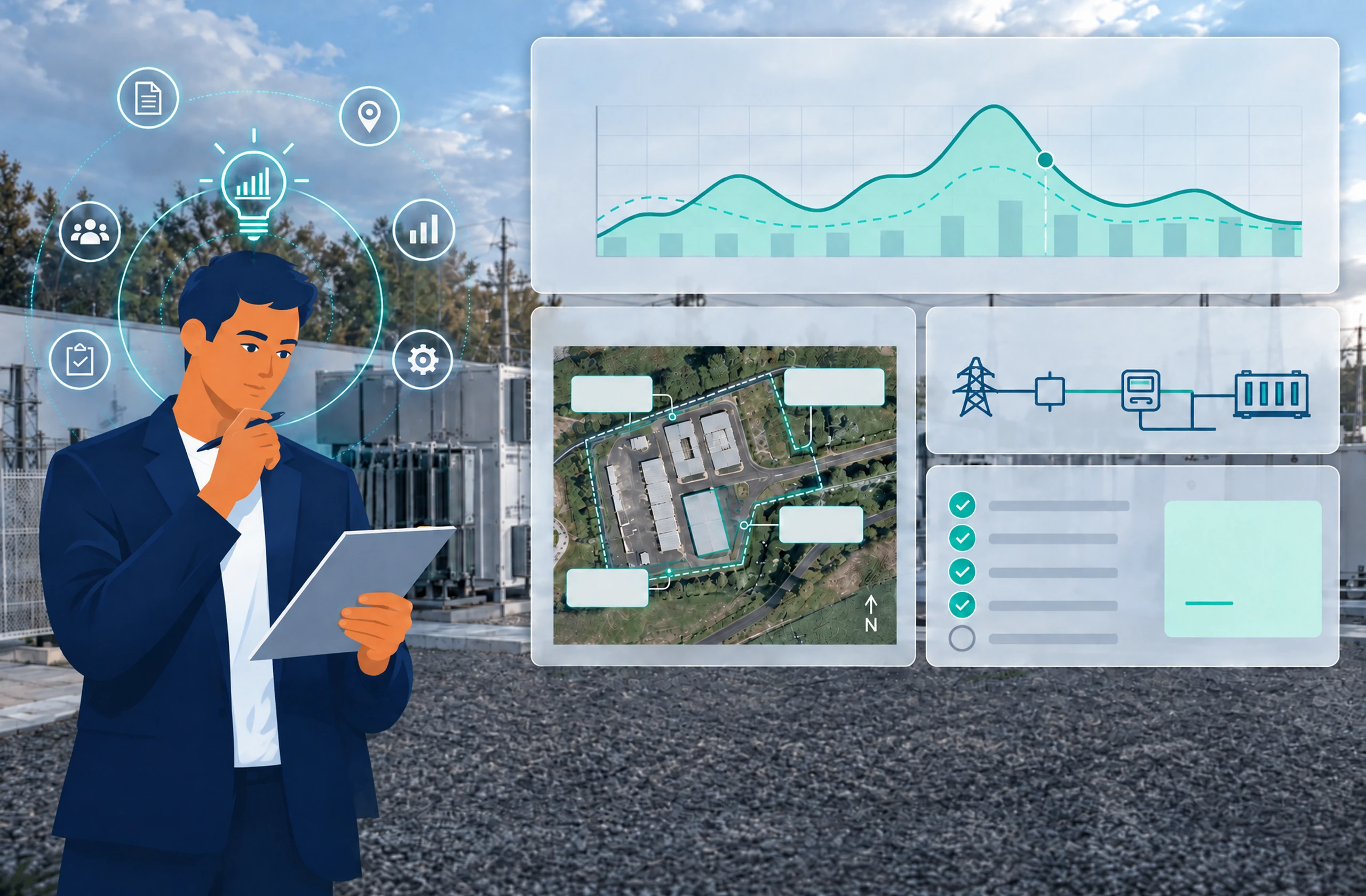 Starten Sie das Großspeicher-Projekt auf Linker – zuerst Standort, Netz und Energieziel